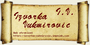 Izvorka Vukmirović vizit kartica